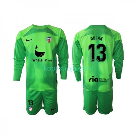 Billiga Fotbollströjor Atlético Madrid Jan Oblak 13 Målvakt Barn Hemma tröja 2022/23 Långärmad